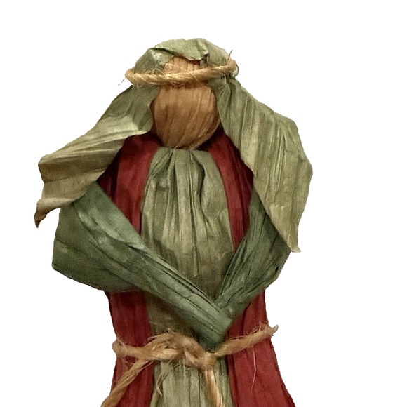 Vtg Handmade Xmas Nativity Paper Doll 8" Joseph Primitive Country Decor Folk Art - Picture 2 of 8